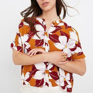 Madewell Getaway Oversized Button-Down Shirt in Island Magnolias